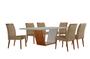 Imagem de Conjunto Sala de Jantar Mesa Madeira Maciça Medelim e 6 Cadeiras Havana Mobilare