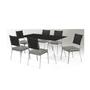 Imagem de Conjunto Sala de Jantar Mesa Milleni 160x90cm com 6 Cadeiras Riana Junco Aço Nobre Móveis