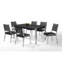 Imagem de Conjunto Sala de Jantar Mesa Natani 160x90cm com 6 Cadeiras Natani Junco Aço Nobre Móveis
