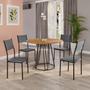 Imagem de Conjunto Sala de Jantar Mesa Redonda 100cm Base Omega Tampo Mdf Florença