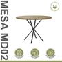 Imagem de Conjunto Sala de Jantar Mesa Redonda com 4 Cadeiras Junco Mdecor