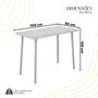 Imagem de Conjunto Sala de Jantar Mesa Retangular 100x50cm Tampo Mdp 25mm 2 Banquetas Blumenau Yescasa