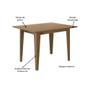 Imagem de Conjunto Sala de Jantar Mesa Retangular 120cm Kate com 4 Cadeiras Linea Carvalho/Marfim - Poliman