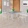 Imagem de Conjunto Sala de Jantar Mesa Retangular 120x75cm Tampo Granito Ocre 4 Cadeiras Paraty