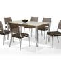 Imagem de Conjunto Sala de Jantar Mesa Retangular com 6 Cadeiras Natani