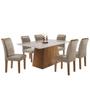 Imagem de Conjunto Sala de Jantar Mesa Sevilha 170cmx90cm com 6 Cadeiras e Tampo Smart Plus Cel Móveis