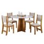 Imagem de Conjunto Sala de Jantar Mesa Slin com 4 Cadeiras Sol Viero