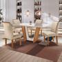 Imagem de Conjunto Sala de Jantar Mesa Tampo Dakota Plus Vidro 120x80cm com 4 Cadeiras Luisa Yescasa