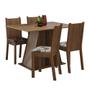 Conjunto Sala de Jantar Mesa Tampo de Madeira 4 Cadeiras Marilyn Madesa Imagem de Conjunto Sala de Jantar Mesa Tampo de Madeira 4 Cadeiras Marilyn Madesa