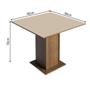Imagem de Conjunto Sala de Jantar Mesa Tampo de Madeira 4 Cadeiras Rustic/Crema/ Hibiscos Briana Madesa