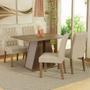 Imagem de Conjunto Sala de Jantar Mesa Tampo de Madeira 4 Cadeiras Rustic/Crema/Imperial Gisele Madesa