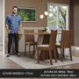 Imagem de Conjunto Sala de Jantar Mesa Tampo de Madeira 4 Cadeiras Rustic/Crema/Lírio Bege Marilyn Madesa