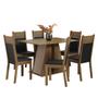 Conjunto Sala de Jantar Mesa Tampo de Madeira 6 Cadeiras Beverly Madesa Imagem de Conjunto Sala de Jantar Mesa Tampo de Madeira 6 Cadeiras Beverly Madesa