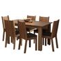 Imagem de Conjunto Sala de Jantar Mesa Tampo de Madeira 6 Cadeiras Rustic/Preto Analu Madesa