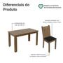 Imagem de Conjunto Sala de Jantar Mesa Tampo de Madeira 6 Cadeiras Rustic/Preto Analu Madesa