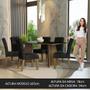 Imagem de Conjunto Sala de Jantar Mesa Tampo de Madeira 6 Cadeiras Rustic/Preto/Oxford Madison Madesa