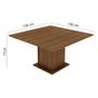 Imagem de Conjunto Sala de Jantar Mesa Tampo de Madeira 8 Cadeiras Rustic/Crema/Bege Marrom Marisa Madesa