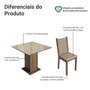 Imagem de Conjunto Sala de Jantar Mesa Tampo de Vidro 4 Cadeiras Tifani Madesa