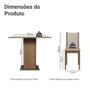 Imagem de Conjunto Sala de Jantar Mesa Tampo de Vidro 4 Cadeiras Tifani Madesa