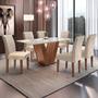 Conjunto Sala de Jantar Mesa Tampo de Vidro 6 Cadeiras Espanha Yescasa Imagem de Conjunto Sala de Jantar Mesa Tampo de Vidro 6 Cadeiras Espanha Yescasa