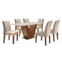 Conjunto Sala de Jantar Mesa Tampo de Vidro 6 Cadeiras Espanha Yescasa Imagem de Conjunto Sala de Jantar Mesa Tampo de Vidro 6 Cadeiras Espanha Yescasa