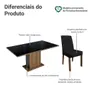 Imagem de Conjunto Sala de Jantar Mesa Tampo de Vidro 6 Cadeiras Rustic/Preto/Oxford Alexis Madesa