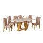 Imagem de Conjunto Sala de Jantar Mesa Tampo MDF 1,70 com 6 Cadeiras Kiara