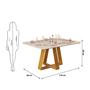 Imagem de Conjunto Sala de Jantar Mesa Tampo MDF 1,70 com 6 Cadeiras Kiara