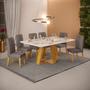 Imagem de Conjunto Sala de Jantar Mesa Tampo MDF 1,70 com 6 Cadeiras Kiara