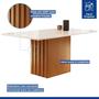 Imagem de Conjunto Sala de Jantar Mesa Tampo Slim Plus Vidro 120x90cm com 4 Cadeiras Elis Yescasa