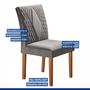 Imagem de Conjunto Sala de Jantar Mesa Tampo Slim Plus Vidro 120x90cm com 4 Cadeiras Elis Yescasa