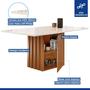 Imagem de Conjunto Sala de Jantar Mesa Tampo Slim Plus Vidro 120x90cm com 4 Cadeiras Elis Yescasa
