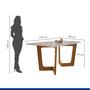 Imagem de Conjunto Sala De Jantar Nápoles Tampo Vidro/MDF com 6 Cadeiras Luísa Smart Plus Cel Móveis