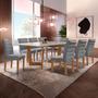 Imagem de Conjunto Sala De Jantar Nápoles Tampo Vidro/MDF com 8 Cadeiras Genova Smart Plus