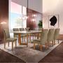Imagem de Conjunto Sala De Jantar Nápoles Tampo Vidro/MDF com 8 Cadeiras Luísa Smart Plus