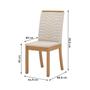 Imagem de Conjunto Sala de Jantar Orus 120 Cm Canto Reto 4 Cadeiras Nature/Off White e Linho