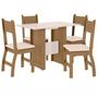 Imagem de Conjunto Sala de Jantar Retangular Mesa Milano 108cm com 4 Cadeiras