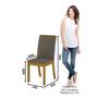 Imagem de Conjunto Sala de Jantar Tampo MDF Canto Reto com Vidro 160 Cm 6 Cadeiras Valentina Henn