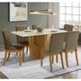 Imagem de Conjunto Sala de Jantar Tampo MDF Canto Reto com Vidro 160 Cm 6 Cadeiras Valentina Henn