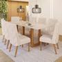 Conjunto Sala de Jantar Tampo Mdf/Vidro 8 Cadeiras Michelle - Espresso Móveis Imagem de Conjunto Sala de Jantar Tampo Mdf/Vidro 8 Cadeiras Michelle