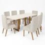 Conjunto Sala de Jantar Tampo Mdf/Vidro 8 Cadeiras Michelle - Espresso Móveis Imagem de Conjunto Sala de Jantar Tampo Mdf/Vidro 8 Cadeiras Michelle