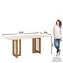Conjunto Sala de Jantar Tampo Mdf/Vidro 8 Cadeiras Michelle - Espresso Móveis Imagem de Conjunto Sala de Jantar Tampo Mdf/Vidro 8 Cadeiras Michelle