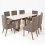 Imagem de Conjunto Sala de Jantar Tampo Mdf/Vidro 8 Cadeiras Michelle