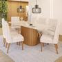Conjunto Sala de Jantar Tampo MDF/Vidro 8 Cadeiras Mira - Espresso Móveis Imagem de Conjunto Sala de Jantar Tampo MDF/Vidro 8 Cadeiras Mira