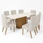 Conjunto Sala de Jantar Tampo MDF/Vidro 8 Cadeiras Mira - Espresso Móveis Imagem de Conjunto Sala de Jantar Tampo MDF/Vidro 8 Cadeiras Mira