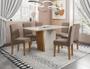 Imagem de Conjunto Sala de Jantar Veneza 1,60m e 6 Cadeiras Ana Ype/Off White/Veludo Marrom Rose - FdECOR