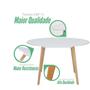 Imagem de Conjunto Sala Jantar Mesa Leda 80cm e 04 Cadeiras Eiffel Eames Elegante Cor Branco