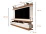 Imagem de Conjunto Sala Rack com Painel para TV até 72" 3 Gavetas Vivare New Giga Moveis