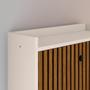 Imagem de Conjunto Sapateira Vertical 3 Gavetas Basculantes Organizadoras Dark e Kit 2 Mesinhas Canto Quarto Modernas Nicho Decorativo Dream RPM