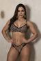 Imagem de Conjunto sensual animal print calcinha sexy todo decorado com correntes dourada